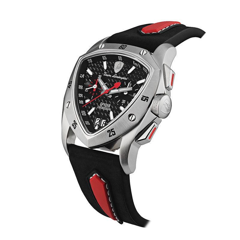 Tonino Lamborghini New Spyder Black With  Superluminova on hours &amp; minute hands Dial  Watch For Men - TLF-A13-1