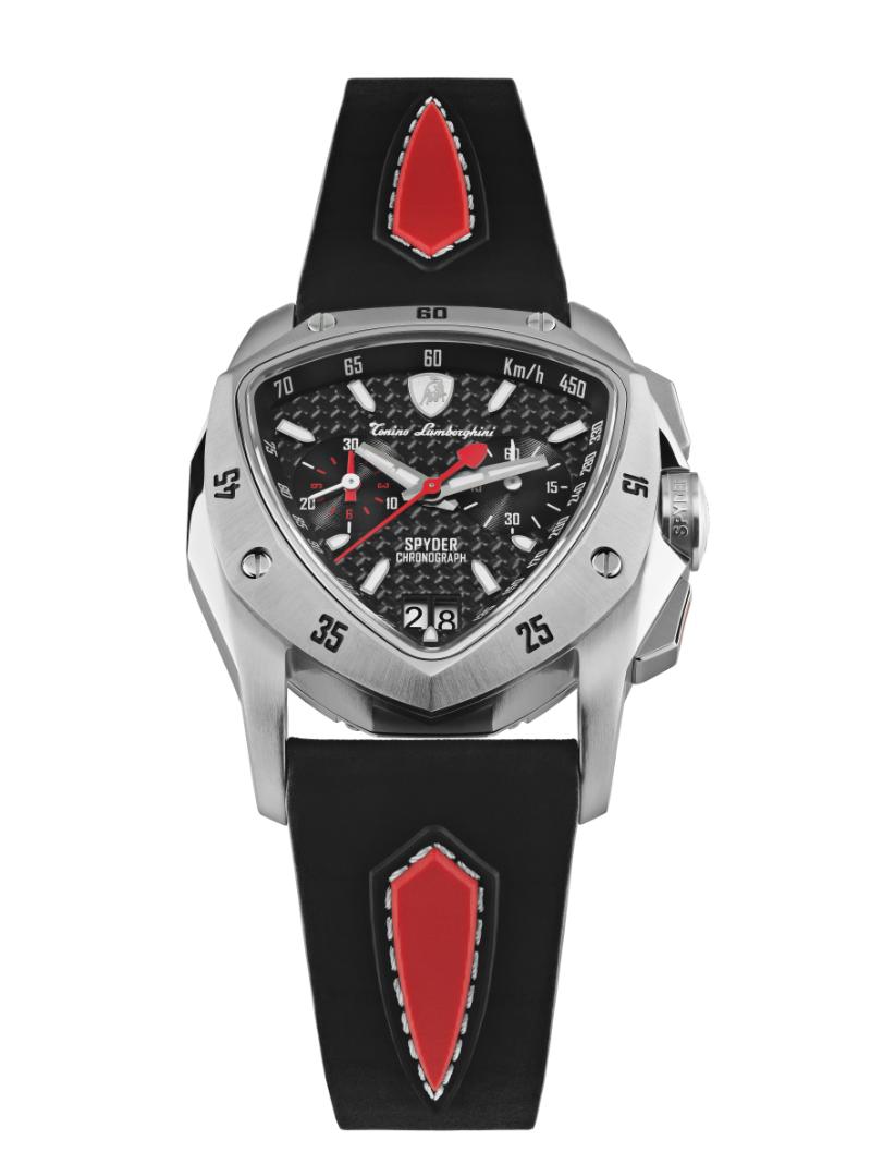 Tonino Lamborghini Swiss Made Spyder Quartz  Black Dial Analog Watch For Gents -  TLF-A13-1