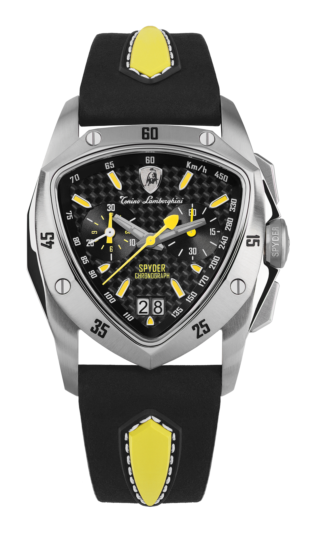 Tonino Lamborghini New Spyder Black With  Superluminova on hours &amp; minute hands Dial  Watch For Men - TLF-A13-2