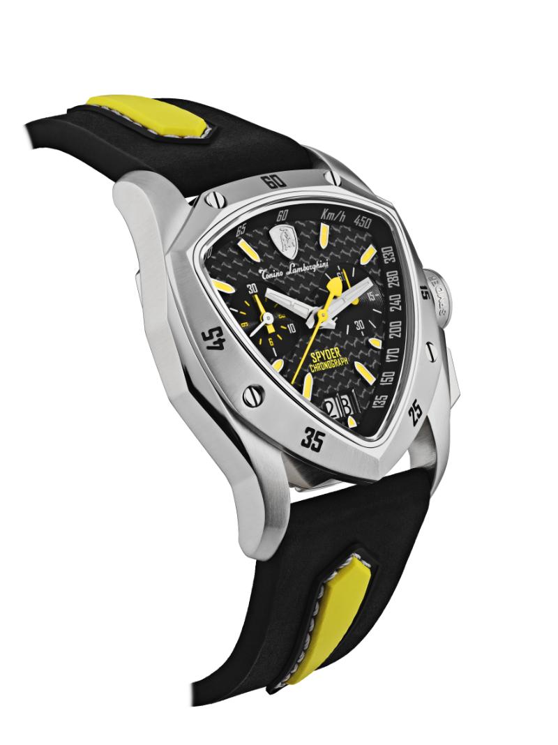 Tonino Lamborghini Swiss Made Spyder Quartz  Black Dial Analog Watch For Gents -  TLF-A13-2