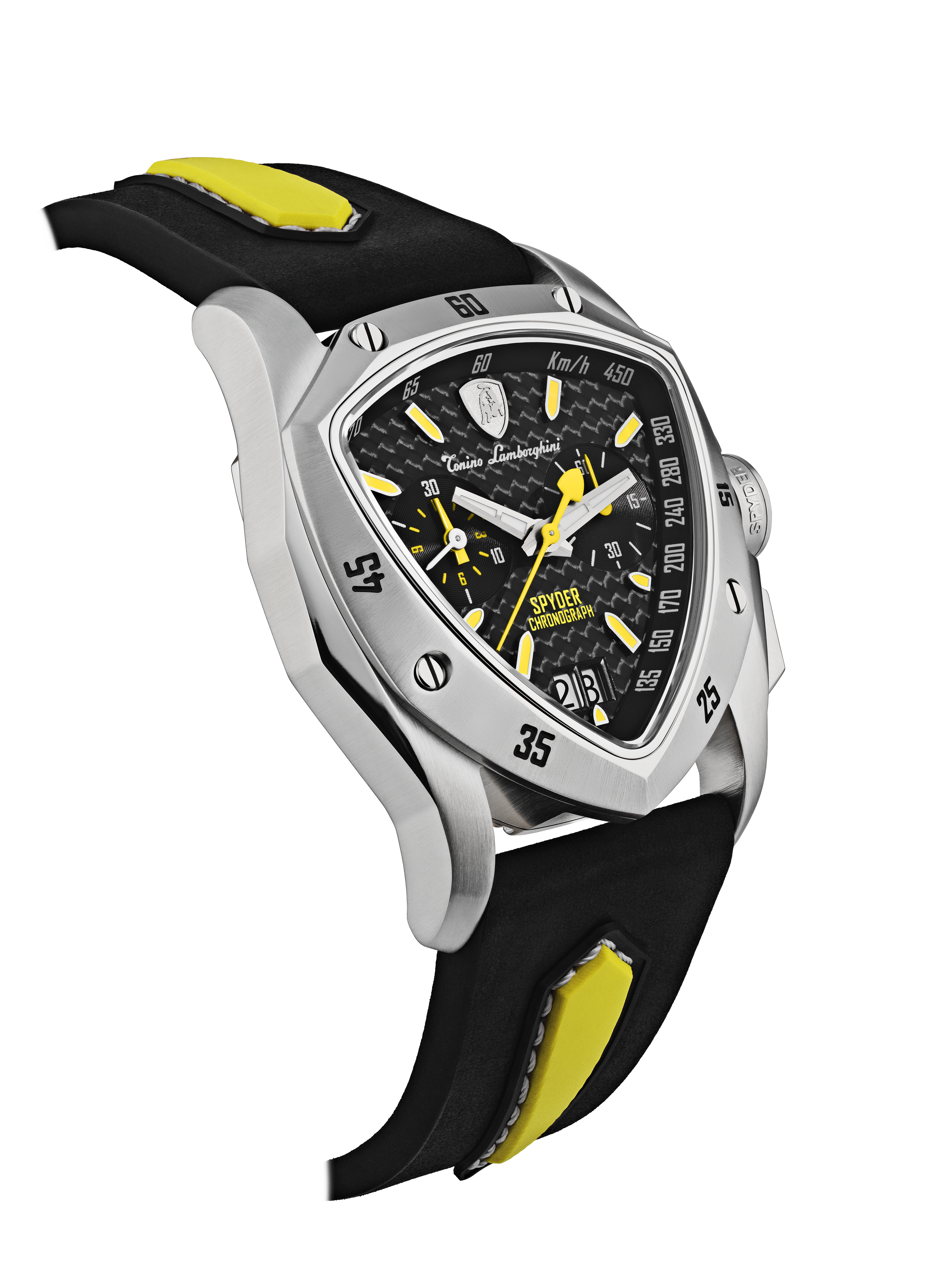 Tonino Lamborghini New Spyder Black With  Superluminova on hours &amp; minute hands Dial  Watch For Men - TLF-A13-2