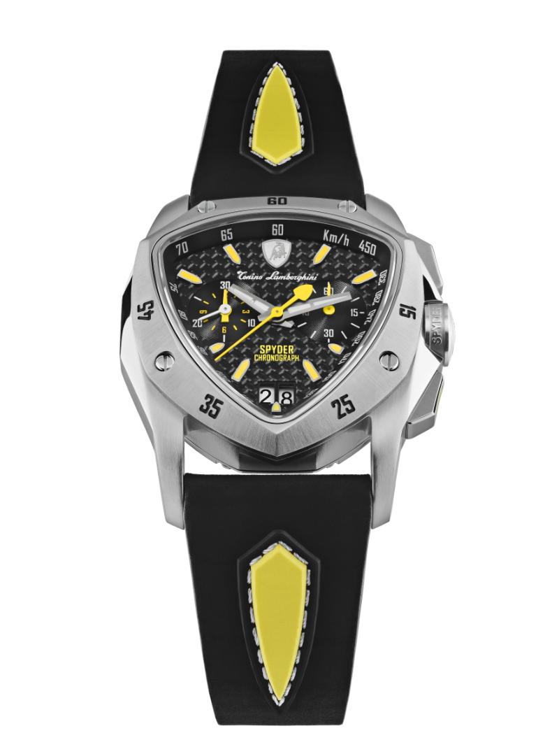 Tonino Lamborghini Swiss Made Spyder Quartz  Black Dial Analog Watch For Gents -  TLF-A13-2