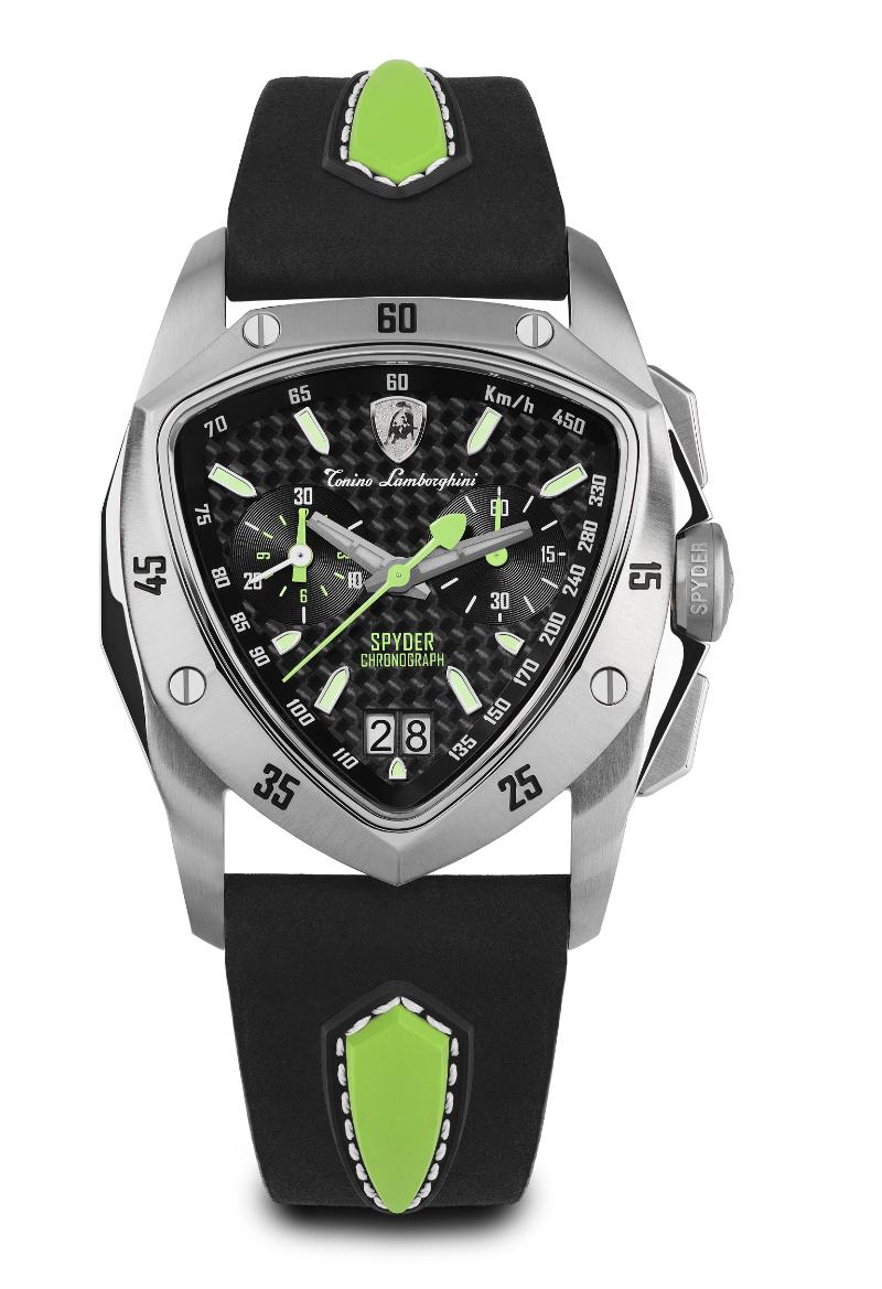 Tonino Lamborghini Swiss Made Spyder Quartz  Black Dial Analog Watch For Gents -  TLF-A13-3