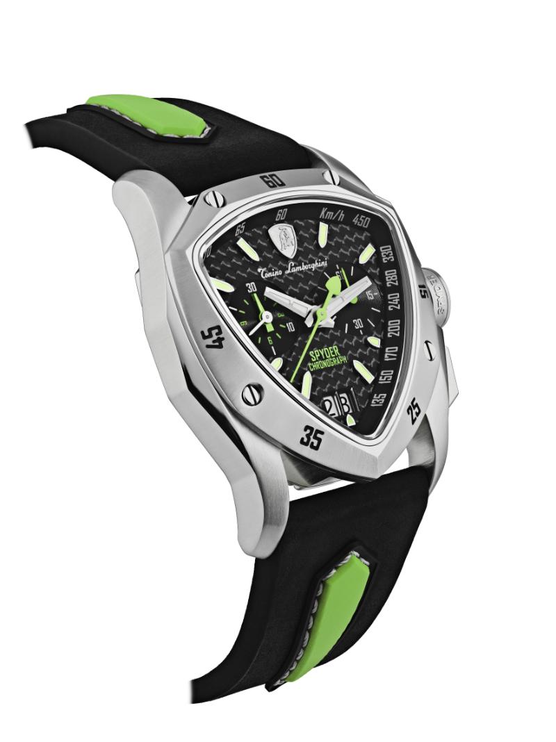 Tonino Lamborghini Swiss Made Spyder Quartz  Black Dial Analog Watch For Gents -  TLF-A13-3