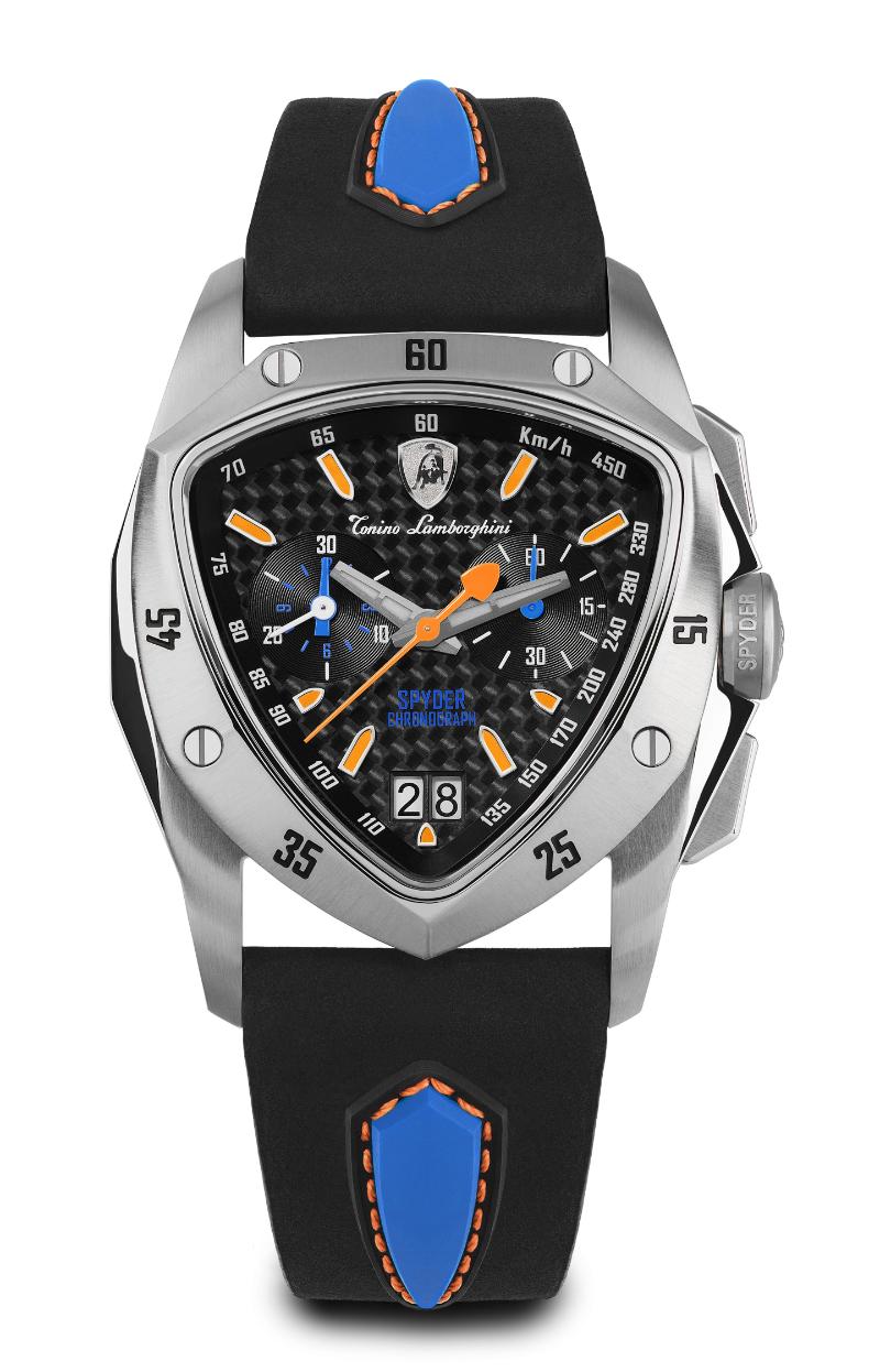 Tonino Lamborghini Swiss Made Spyder Quartz  Black Dial Analog Watch For Gents -  TLF-A13-4