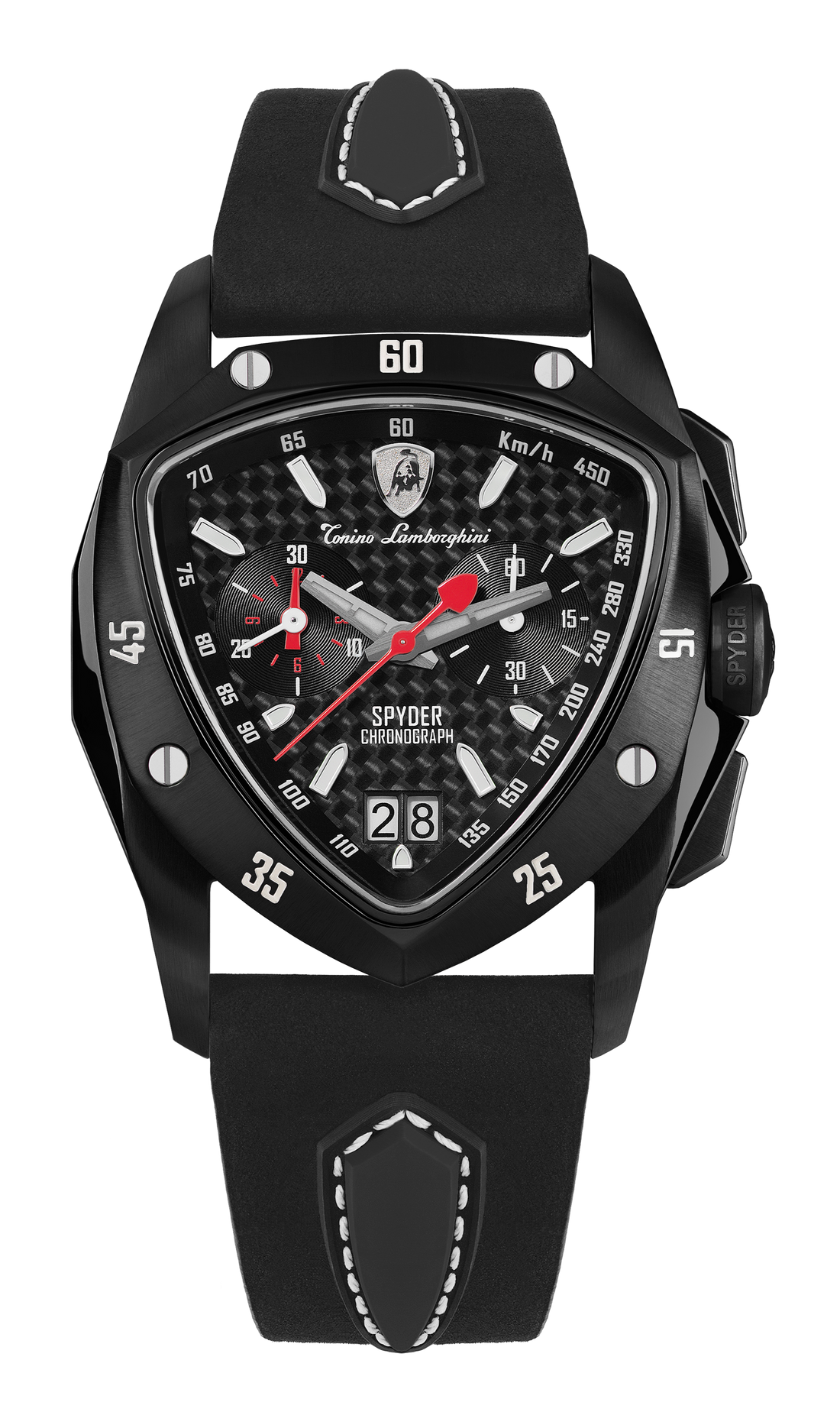 Tonino Lamborghini New Spyder Black With  Superluminova on hours &amp; minute hands Dial  Watch For Men - TLF-A13-5