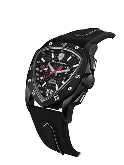 Tonino Lamborghini Swiss Made Spyder Quartz  Black Dial Analog Watch For Gents -  TLF-A13-5