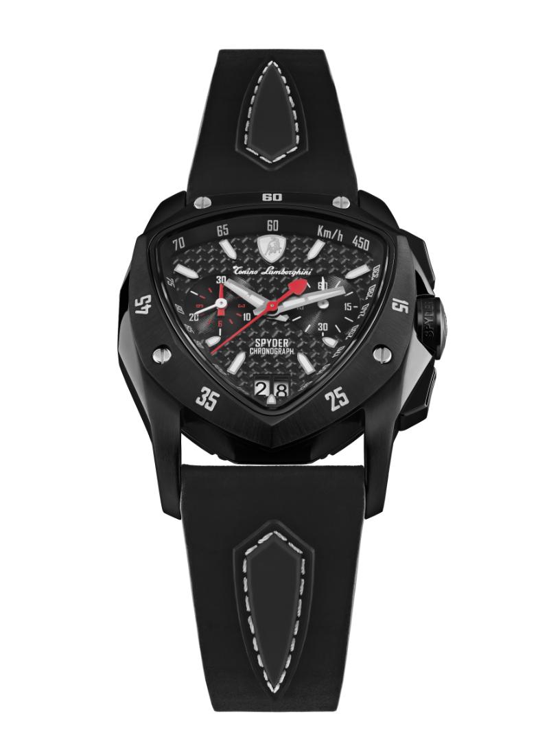 Tonino Lamborghini Swiss Made Spyder Quartz  Black Dial Analog Watch For Gents -  TLF-A13-5