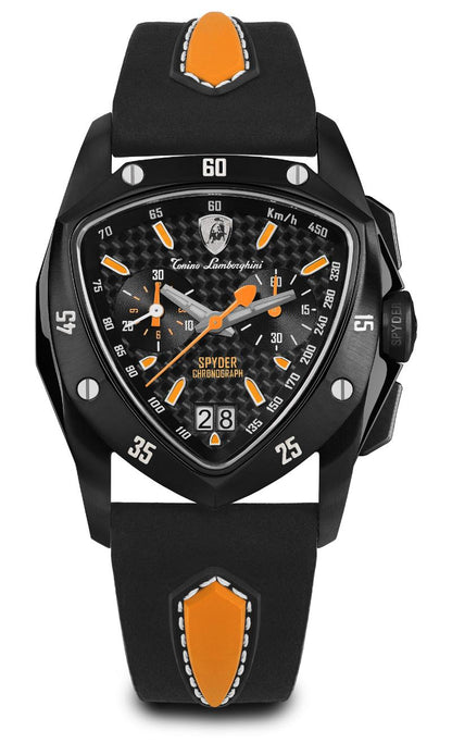 Tonino Lamborghini Swiss Made Spyder Quartz  Black Dial Analog Watch For Gents -  TLF-A13-6