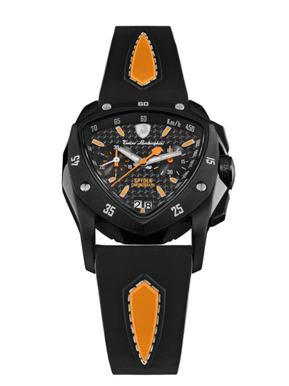 Tonino Lamborghini Swiss Made Spyder Quartz  Black Dial Analog Watch For Gents -  TLF-A13-6
