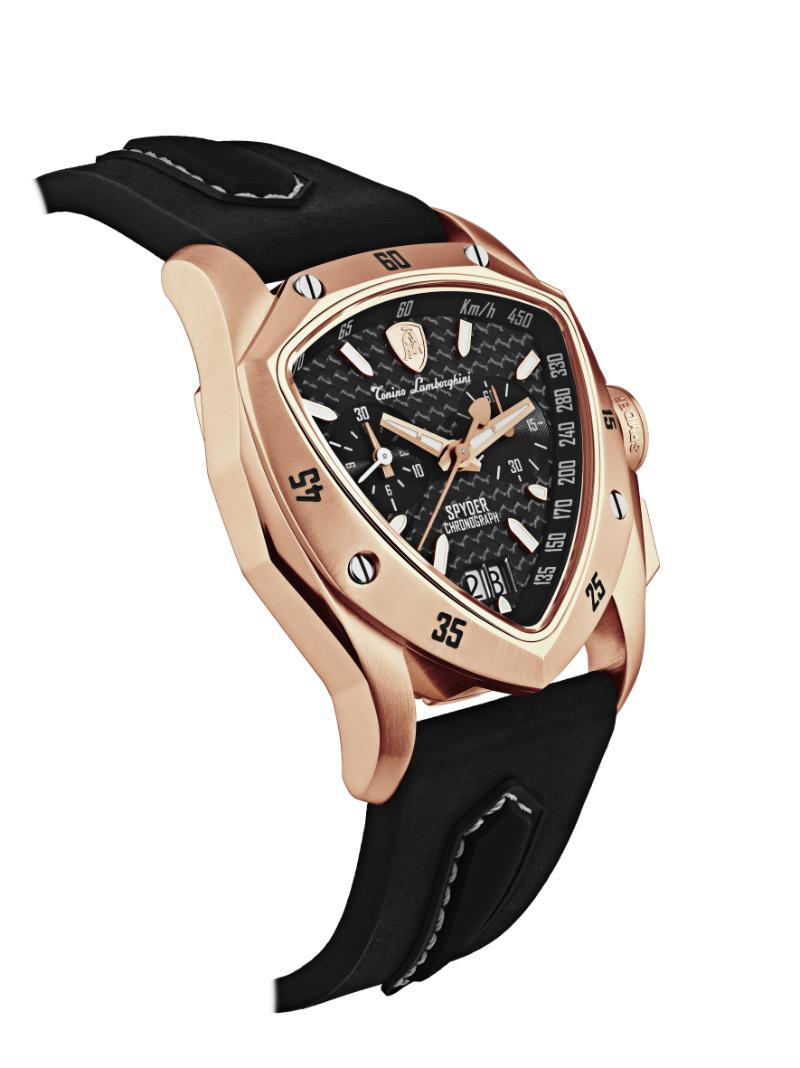Tonino Lamborghini Swiss Made Spyder Quartz  Black Dial Analog Watch For Gents -  TLF-A13-8