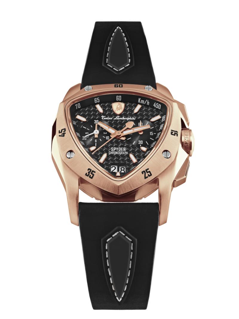 Tonino Lamborghini Swiss Made Spyder Quartz  Black Dial Analog Watch For Gents -  TLF-A13-8