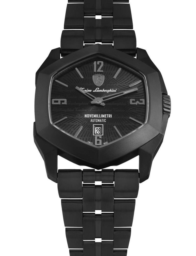 Tonino Lamborghini Swiss Made Novemillimetri Automatic Black Dial Analog Watch For Gents -  TLF-T08-2-B