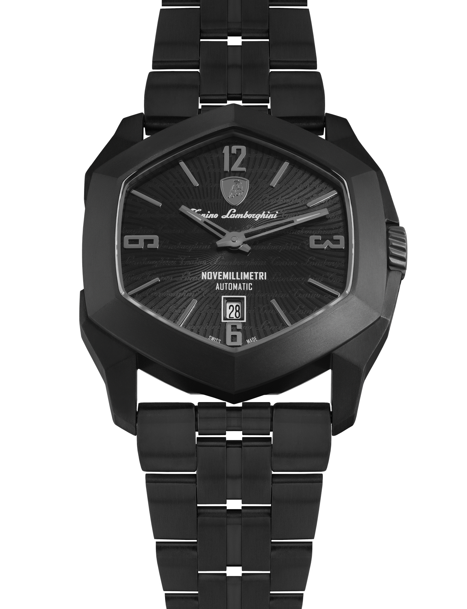 Tonino Lamborghini Novemillimetri Black With Patterned and Laquered dial Watch For Men - TLF-T08-2-B