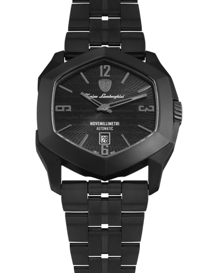 Tonino Lamborghini Novemillimetri Black With Patterned and Laquered dial Watch For Men - TLF-T08-2-B
