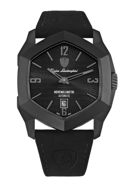 Tonino Lamborghini Novemillimetri Black With Patterned and Laquered dial Watch For Men - TLF-T08-2