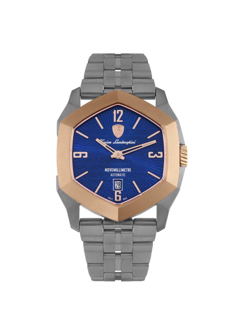 Tonino Lamborghini Swiss Made Novemillimetri Automatic Blue Dial Analog Watch For Gents -  TLF-T08-3-B