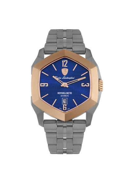 Tonino Lamborghini Swiss Made Novemillimetri Automatic Blue Dial Analog Watch For Gents -  TLF-T08-3-B