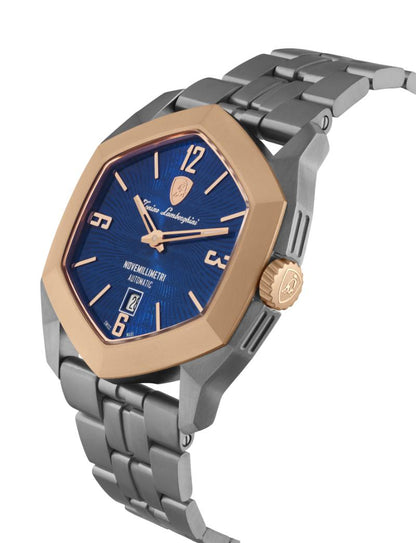Tonino Lamborghini Swiss Made Novemillimetri Automatic Blue Dial Analog Watch For Gents -  TLF-T08-3-B