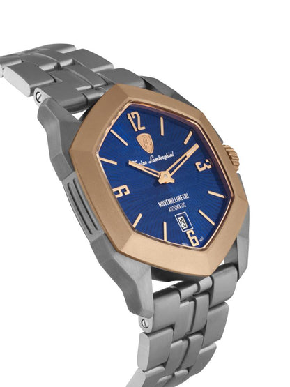Tonino Lamborghini Swiss Made Novemillimetri Automatic Blue Dial Analog Watch For Gents -  TLF-T08-3-B