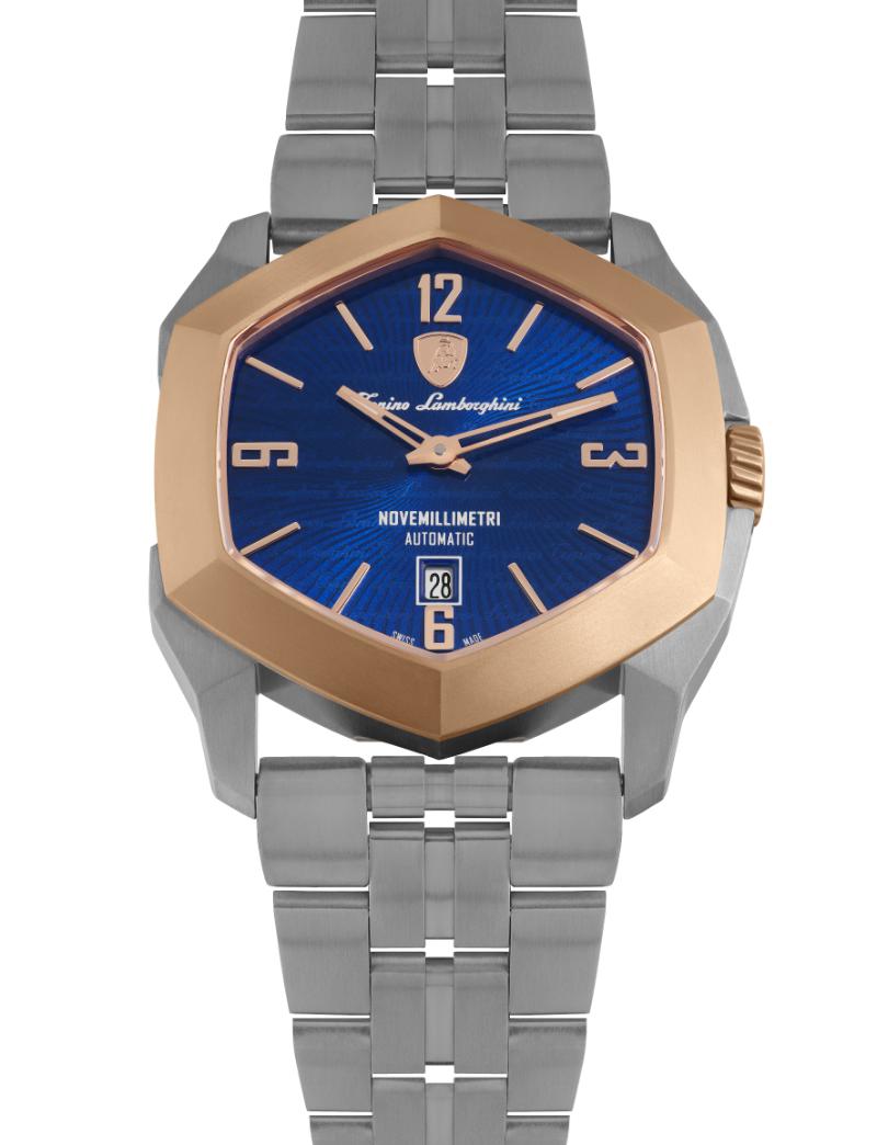 Tonino Lamborghini Swiss Made Novemillimetri Automatic Blue Dial Analog Watch For Gents -  TLF-T08-3-B