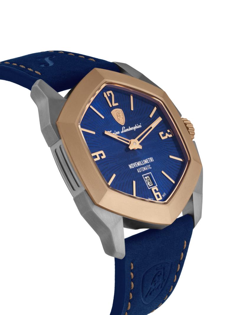Tonino Lamborghini Swiss Made Novemillimetri Automatic Blue Dial Analog Watch For Gents -  TLF-T08-3