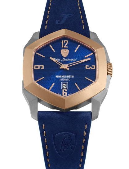 Tonino Lamborghini Swiss Made Novemillimetri Automatic Blue Dial Analog Watch For Gents -  TLF-T08-3