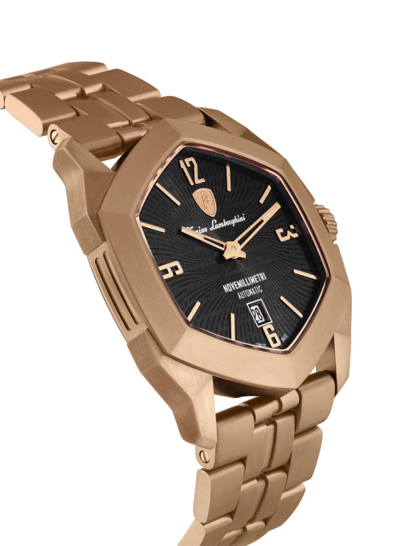 Tonino Lamborghini Swiss Made Novemillimetri Automatic Black Dial Analog Watch For Gents -  TLF-T08-4-B