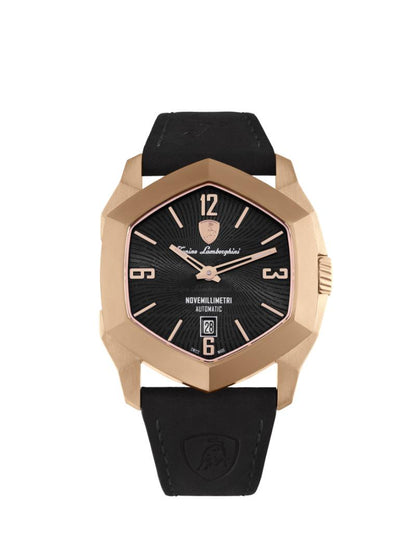 Tonino Lamborghini Swiss Made Novemillimetri Automatic Black Dial Analog Watch For Gents -  TLF-T08-4