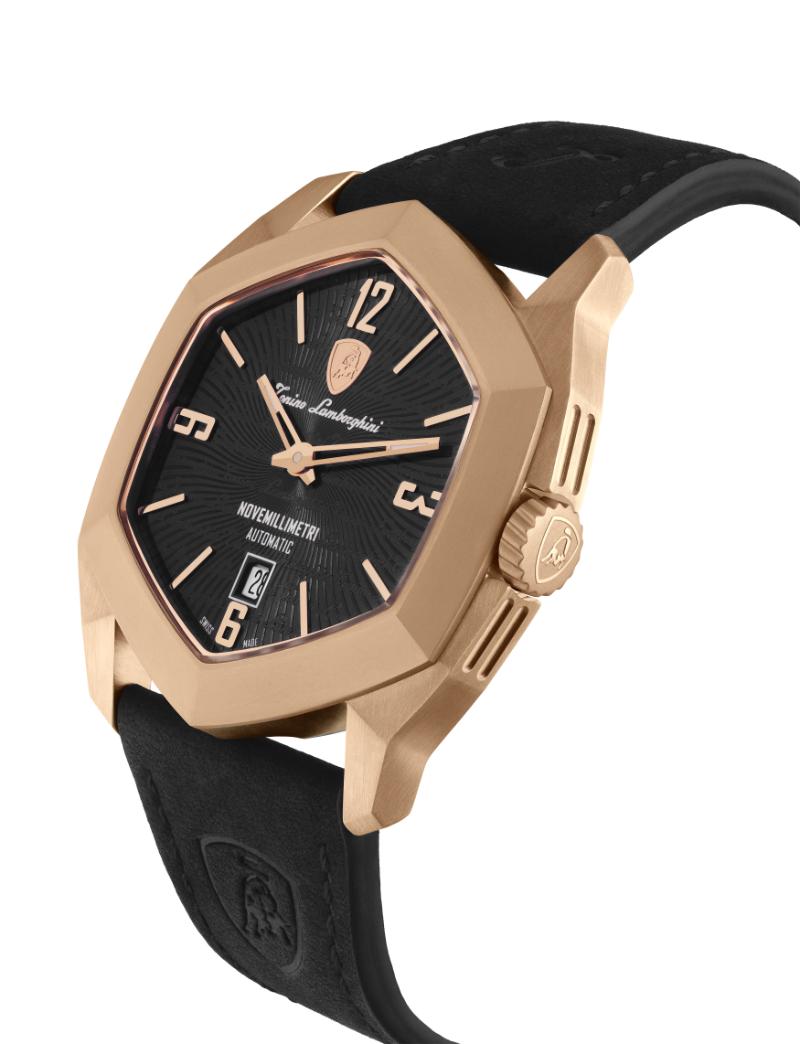 Tonino Lamborghini Swiss Made Novemillimetri Automatic Black Dial Analog Watch For Gents -  TLF-T08-4