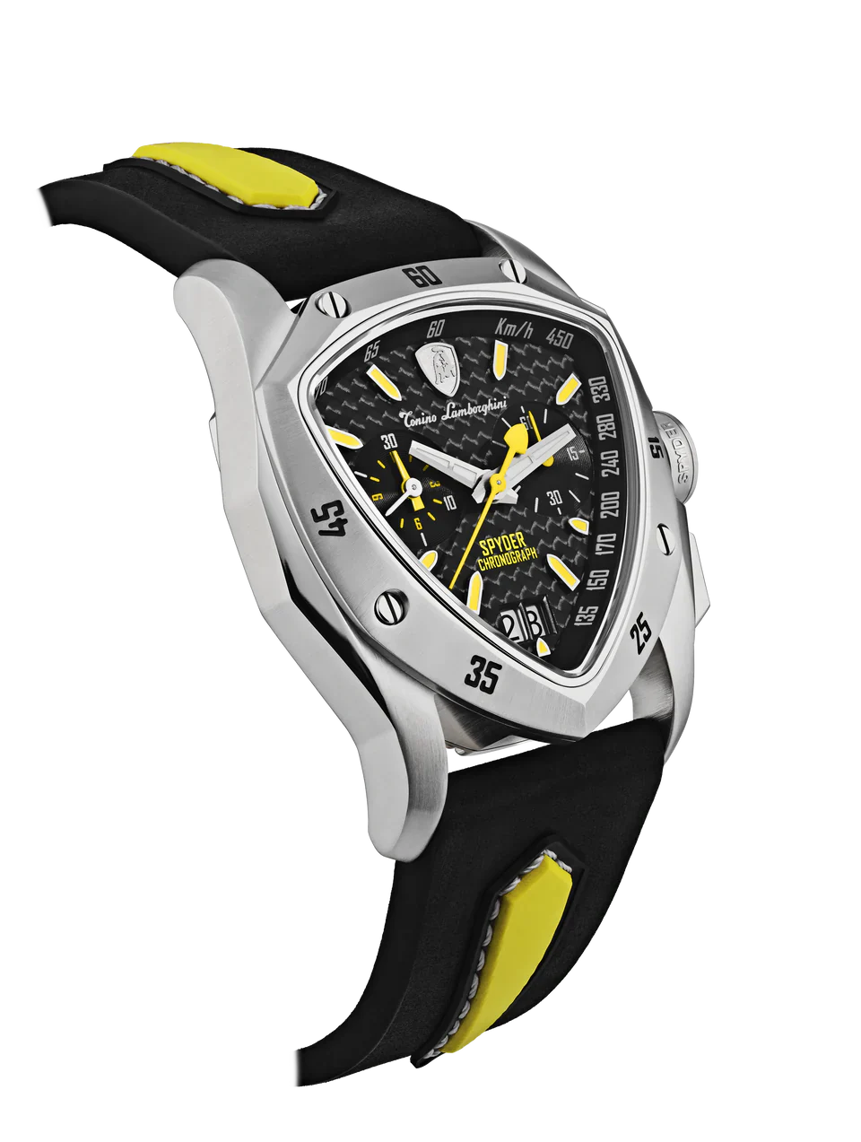 Tonino Lamborghini New Spyder Black With  Superluminova on hours &amp; minute hands Dial  Watch For Men - TLF-A13-2