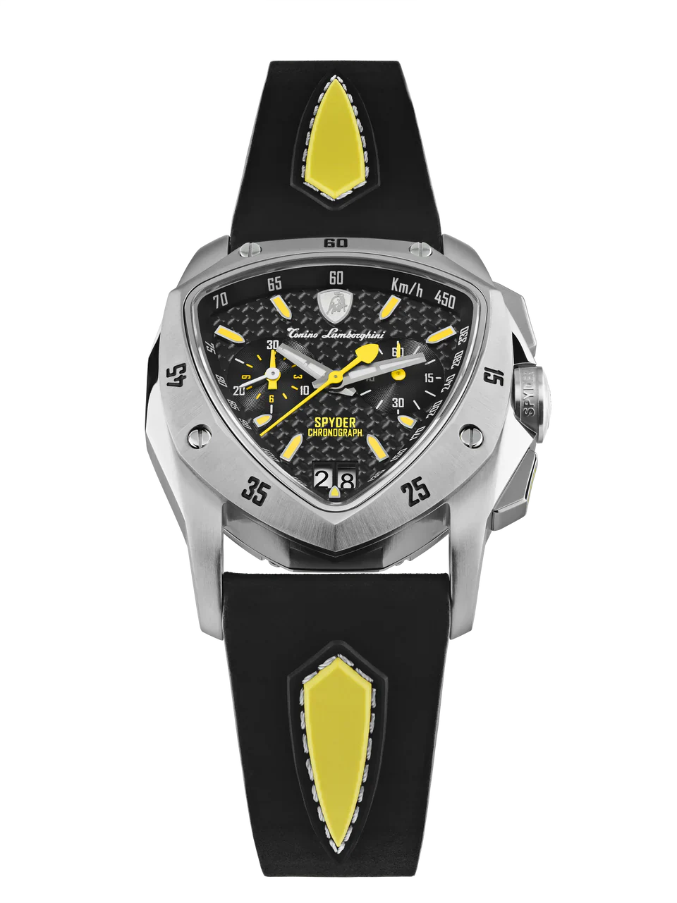 Tonino Lamborghini New Spyder Black With  Superluminova on hours &amp; minute hands Dial  Watch For Men - TLF-A13-2