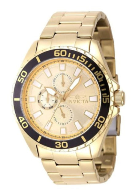 Invicta Stainless Steel Analogue Gold Dial Mens Watch-47577