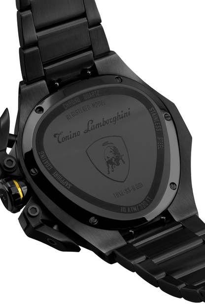 Tonino Lamborghini Spyder X Black With Embossed Honeycomb Pattern Watch For Men - TL9XE-B