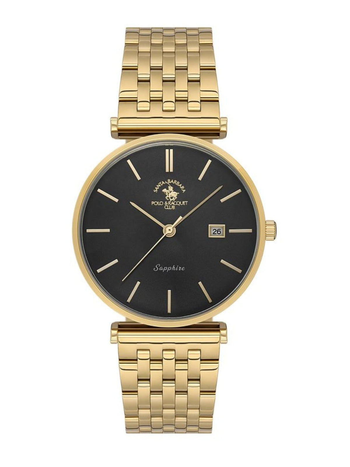 Santa Barbara Polo &amp; Racquet Club  Quart Black Dial Analog Watch For -  Men SB.1.10570-3