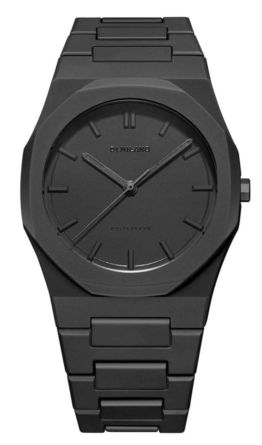 D1 Milano Men Black Dial &amp; Black Straps Polycarbon Analogue Watch PCBJ10