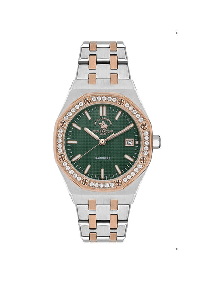 Santa Barbara Polo &amp; Racquet Club  Quart Green Dial Analog Watch For -  Women SB.1.10554-6