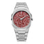 D1 Milano Stainless Steel Analog Red Dial, Silver Band Men Watch-UTBJ33