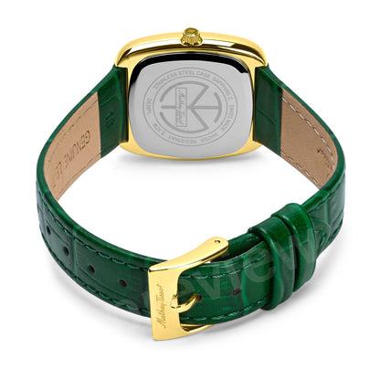 Mathey-Tissot Swiss Made Miss Quartz Ronda 762 Movement Green Dial Analog Watch For Ladies - D538PLV