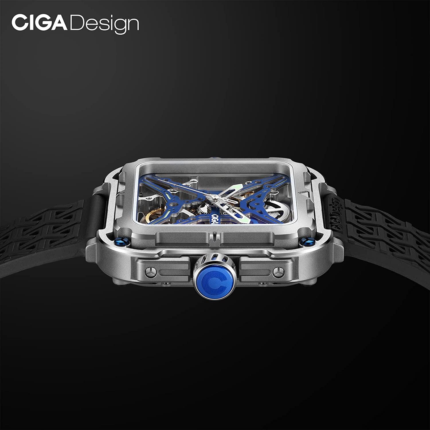 CIGA DESIGN Automatic Watch for Gents With Additional Strap - X021-TIBU-W25BK
