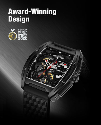 CIGA DESIGN Automatic Watch for Gents With Additional Strap - Z031-BLBL-W15BK
