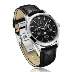 ZEROO C1 CLASSIC MOON PHASEQUARTZ WATCH FOR GENTS - ZC001SBK