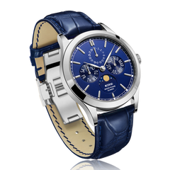 ZEROO C1 CLASSIC MOON PHASEQUARTZ WATCH FOR GENTS - ZC001SBL