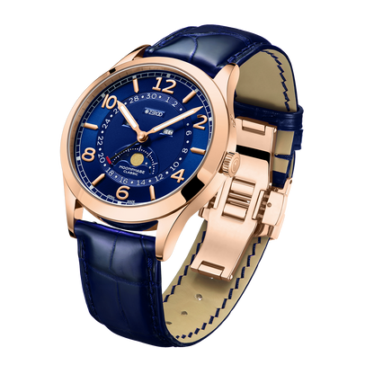 ZEROO C2 THE VIRGO CLASSIC MOONPHASEQUARTZ WATCH FOR GENTS - ZC002RBL