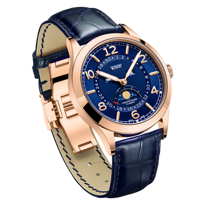 ZEROO C2 THE VIRGO CLASSIC MOONPHASEQUARTZ WATCH FOR GENTS - ZC002RBL