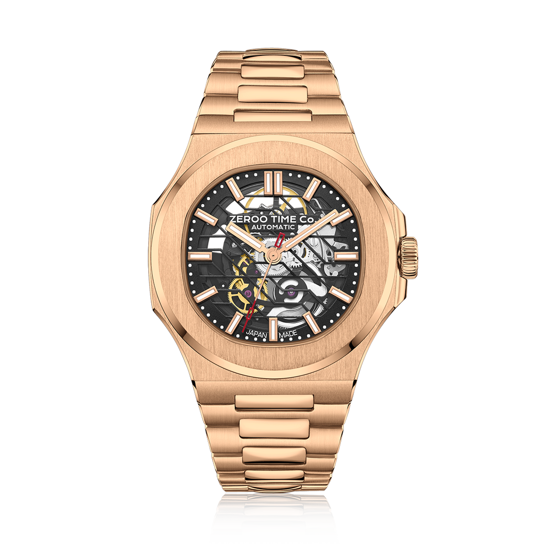 ZEROO M3 THE LYRA SKELETON MECHANICAL AUTOMATICAUTOMATIC WATCH FOR MEN - ZM003SRBK