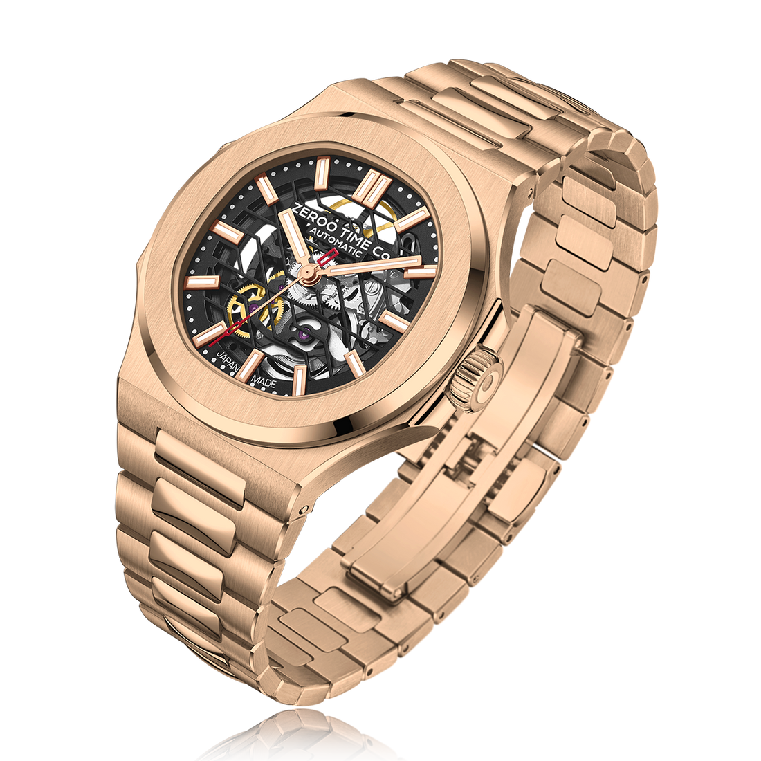 ZEROO M3 THE LYRA SKELETON MECHANICAL AUTOMATICAUTOMATIC WATCH FOR MEN - ZM003SRBK