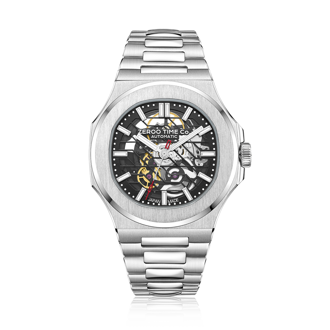 ZEROO M3 THE LYRA SKELETON MECHANICAL AUTOMATICAUTOMATIC WATCH FOR MEN - ZM003SSBK