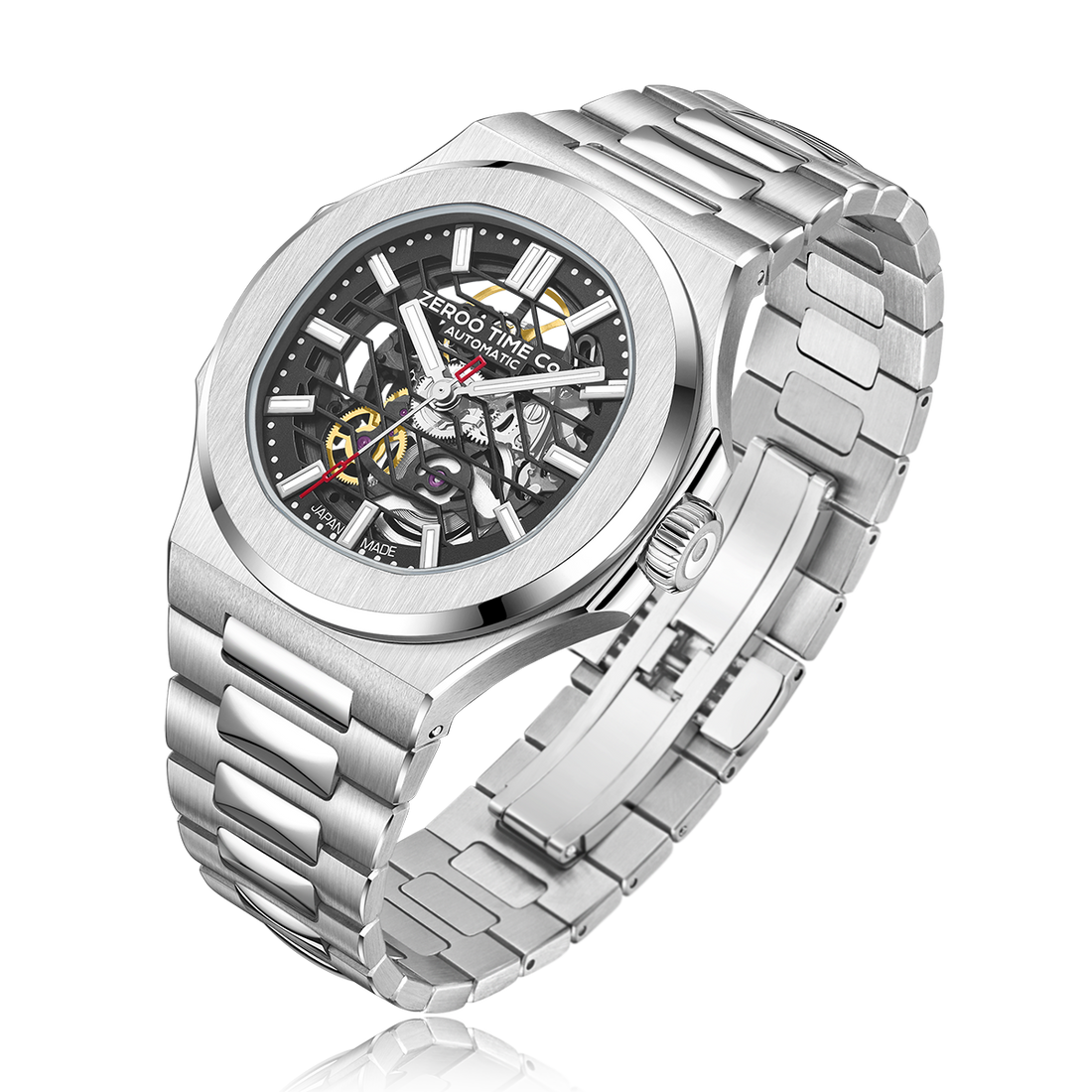 ZEROO M3 THE LYRA SKELETON MECHANICAL AUTOMATICAUTOMATIC WATCH FOR MEN - ZM003SSBK