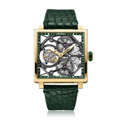 ZEROO T1 THE ARCHER FULL SKELETON TOURBILLONMANUAL TOURBILLON WATCH FOR GENTS - ZT002GGR